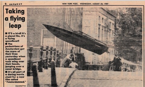 Krantenknipsel New York Post augustus 1987