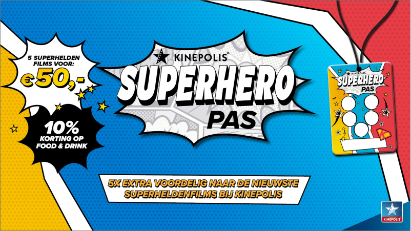 Met korting kijken naar je favoriete superheld